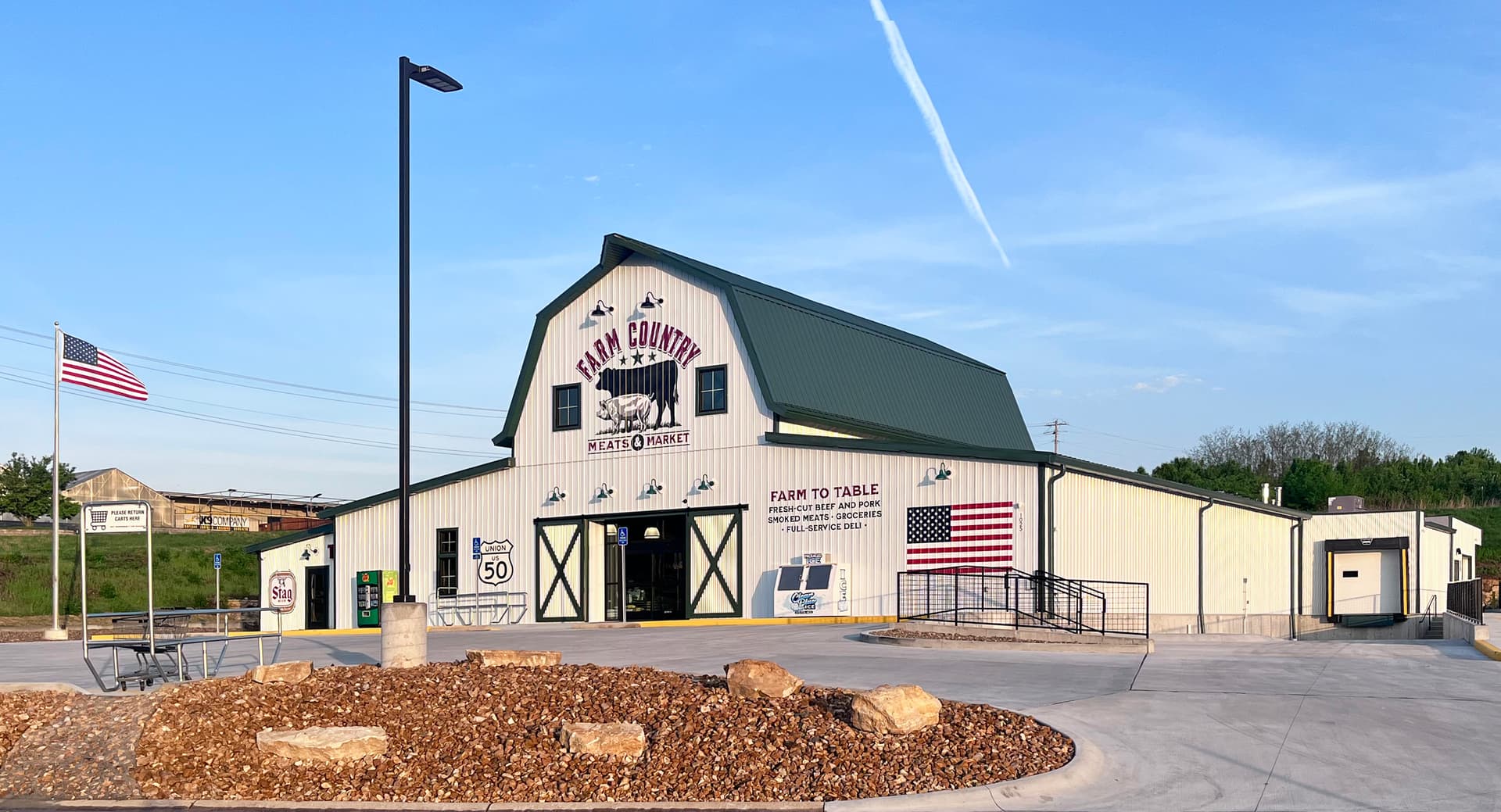 Farm Country Meats and Market building in Union, Missouri